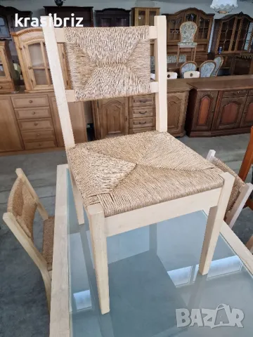 К-т Масивна Трапезна Маса с 4бр.Ратанови Столове -внос от Германия!, снимка 5 - Маси - 48965216