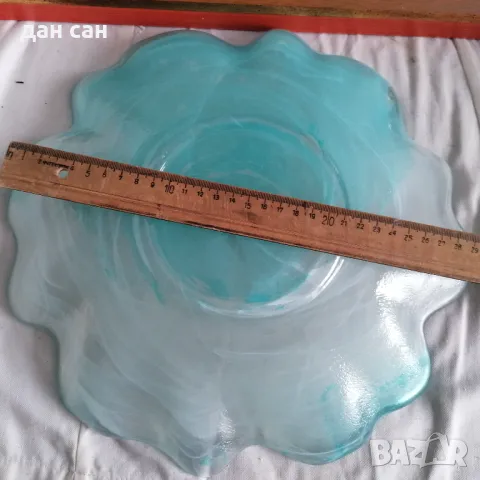 фруктиера поднос цветно стъкло Морано, снимка 2 - Други - 48678471