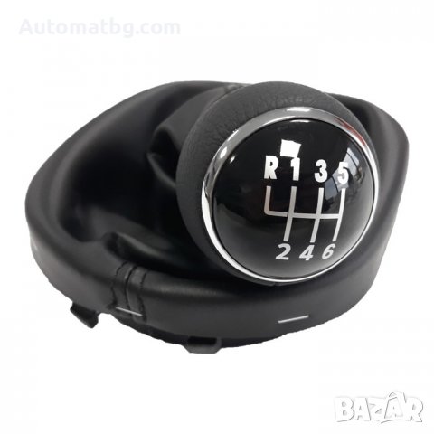 Топка с маншон за скоростен лост Automat, За VW TOURAN, CADDY, 6 скорости, Черен