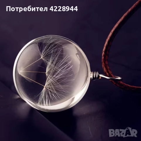 ✨ Минималистично колие с истински 1, 2 или 3 глухарчета, снимка 7 - Колиета, медальони, синджири - 51997216