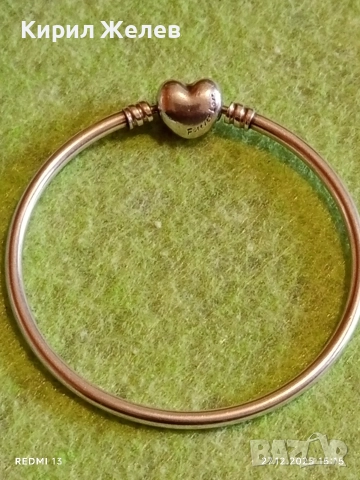 Сребърна гривна от колекция Pandora Moments Forever love елегантна 49718, снимка 4 - Гривни - 52912774