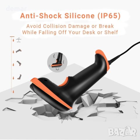 Скенер за баркод Tera, Кабелен USB дълъг обхват, снимка 5 - Друга електроника - 42651322