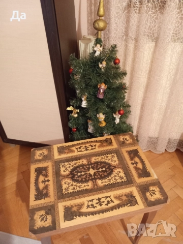 Музикална масичка с интарзия, снимка 7 - Антикварни и старинни предмети - 52875830