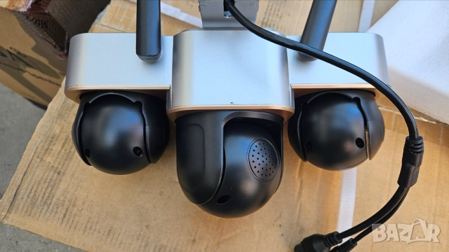 Тройна Wifi камера за видеонаблюдение с въртящи се странични обективи, снимка 2 - IP камери - 52242736