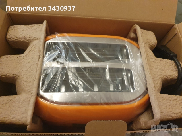 Тостер с марка Cappy в оранжев цвят, снимка 5 - Тостери - 52410328