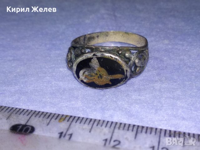 СТАРИНЕН ЕМАЙЛИРАН ОСМАНСКИ СРЕБЪРЕН ПРЪСТЕН СРЕБРО 925 със СУЛТАНСКА ТУГРА РЪЧНА ИЗРАБОТКА 40619, снимка 17 - Антикварни и старинни предмети - 42614275