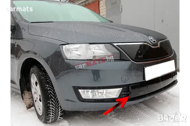 Зимен дефлектор (протектор) за решетка HЕКО за Skoda Rapid (2012-2019) - down - Liftback