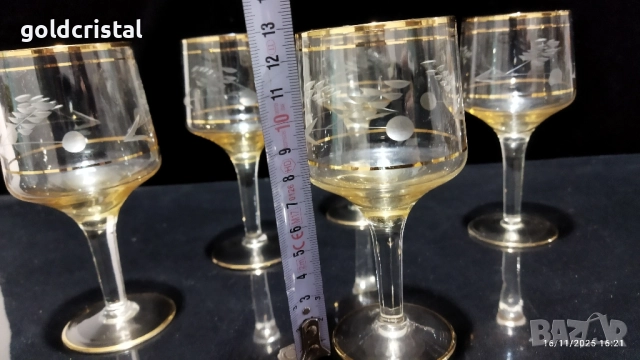 ретро стъклени чаши , снимка 3 - Антикварни и старинни предмети - 52436818