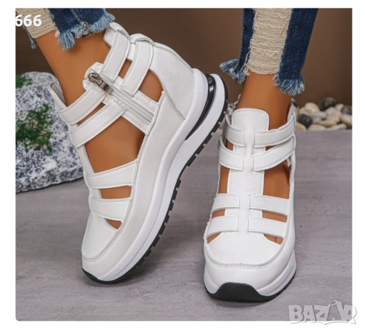 Леки удобни сандали с цип отстрани, снимка 7 - Сандали - 51608523