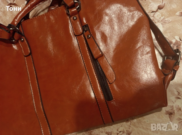 Нова Кожена Дамска Чанта , снимка 7 - Чанти - 52366902