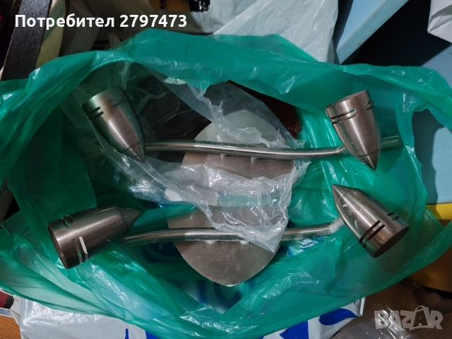 2 броя метални аплици за стена, снимка 3 - Лампи за стена - 51549544