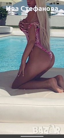 Леопардов тигров розов цял бански Бански Pink Leopard 2, снимка 2 - Бански костюми - 29349574