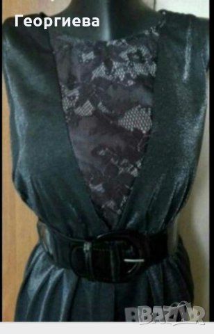 Чисто нова рокля в черно и сребристо  🍀👗S,M,L🍀👗 арт.1061, снимка 3 - Рокли - 29704652