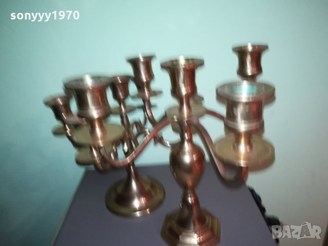 ЗЛАТНИ СВЕЩНИЦИ ВНОС ШВЕЦИЯ 2812211933, снимка 6 - Антикварни и старинни предмети - 35262216