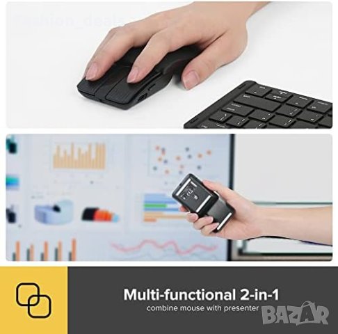 Нова Bluetooth Плъзгаща се DeLUX Мишка: Мулти-Устройство, снимка 6 - Клавиатури и мишки - 42744376