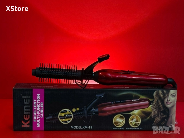 Мултифункционална и стилна маша за коса Kemei KM-19, снимка 4 - Маши за коса - 52593831