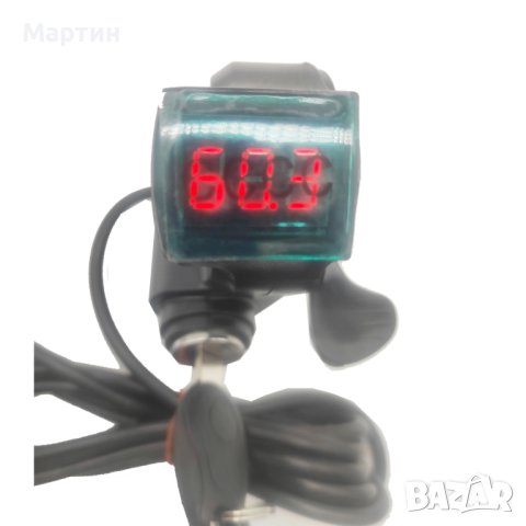 Палец за газ с LCD дисплей и ключ 24V 36V 48V 60V 72V, снимка 7 - Части за велосипеди - 44435298