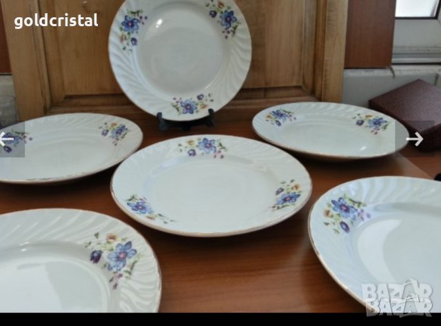 Стар български порцелан сервиз за хранене чинии , снимка 8 - Антикварни и старинни предмети - 35849370