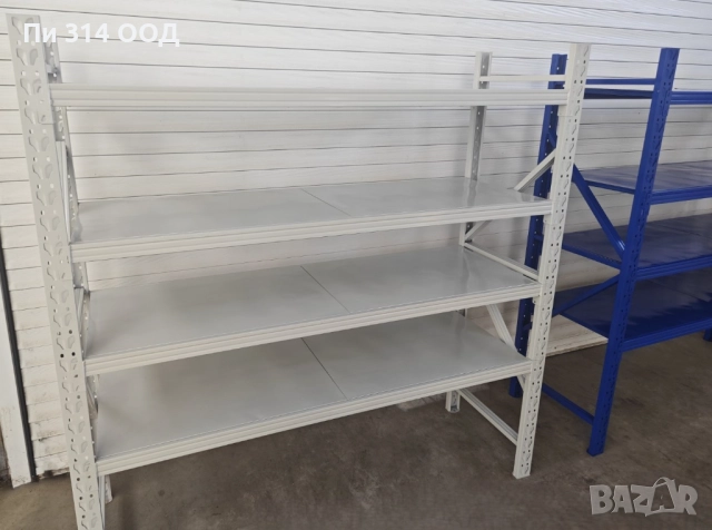 Метален стелаж с 4 рафта, снимка 13 - Стелажи и щандове - 51653266