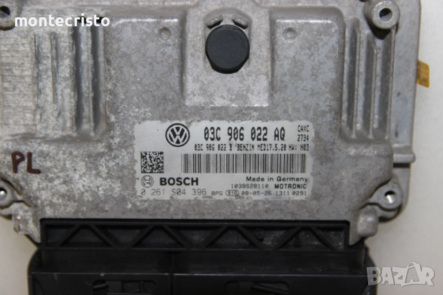 Моторен компютър Seat Leon 1P (2005-2013г.) 03C906022AQ / 03C 906 022 AQ / 0261S04396 / MED17.5.20, снимка 2 - Части - 52731400