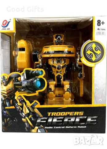 Трансформърс кола робот с дистанционно и акумулаторна батерия, снимка 5 - Коли, камиони, мотори, писти - 47303548