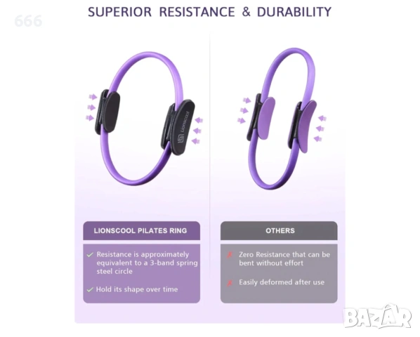 Комплект аксесоари за фитнес LIONSCOOL, снимка 4 - Други спортове - 54063874