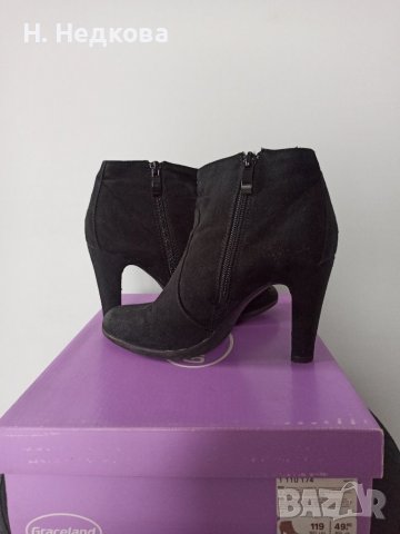 Високи велурени боти Graseland , снимка 5 - Дамски боти - 38844667