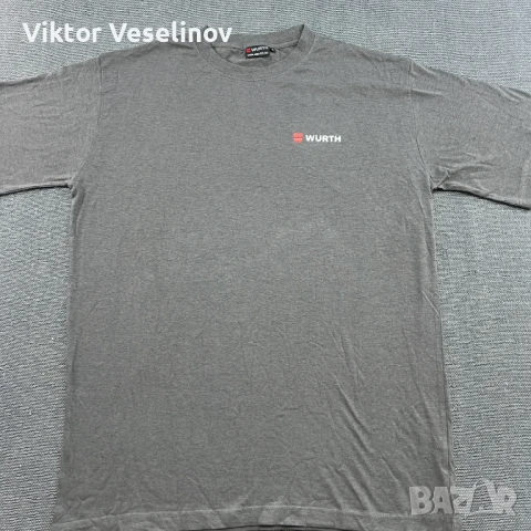 Wurth Памучна Мъжка тениска размер L Сива Работна