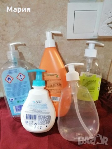 Празни флакони с Дозатор със заключващ се механизъм за дезинфектант, гелове, шампоани-8 броя, снимка 10 - Препарати за почистване - 28456572