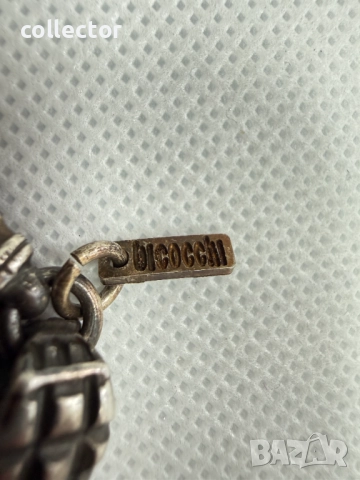 Сребърна гривна с Турмалинов кварц - Emanuele Bicocchi. №7787, снимка 3 - Гривни - 52882657