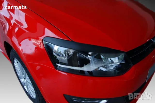 Вежди за фарове за VW Polo (2009-2015) - EU - Черни