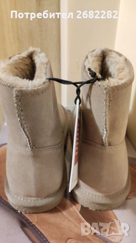 Боти естествена кожа светло сиви - Нови, снимка 3 - Дамски боти - 31099686