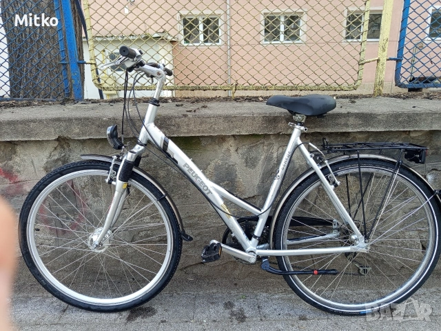 28 цола алуминиев велосипед Пежо с 21 скорости усилени капли амортисьори предни като нов , снимка 2 - Велосипеди - 53987447