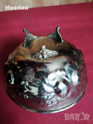 посребрена метална купичка арт деко, снимка 2 - Антикварни и старинни предмети - 29776845