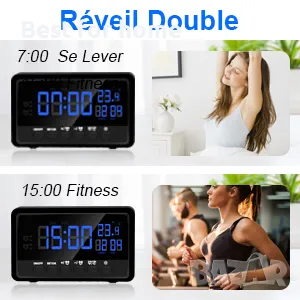 5G WiFi шпионска камера в часовник- термометър с Tuya , снимка 7 - Камери - 48833166