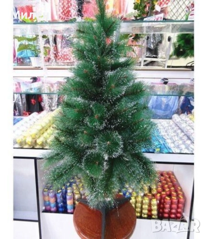Коледна елха с бели заскрежени връхчета. С пластмасова стойка за 60 и 90см, всички останали са с мет, снимка 3 - Декорация за дома - 52337673