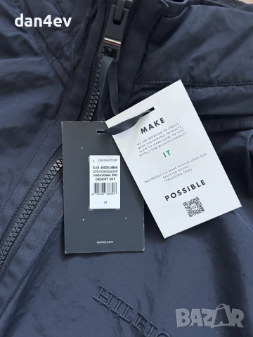 Преходно яке/ветровка Tommy Hilfiger Cotton Mix Stand Collar Jacket, снимка 7 - Якета - 54196005