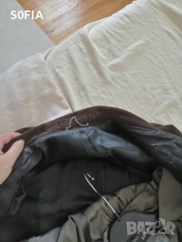 Elizabeth 44 велур връхна дреха тип смокинг милитари, снимка 3 - Шлифери - 37756935