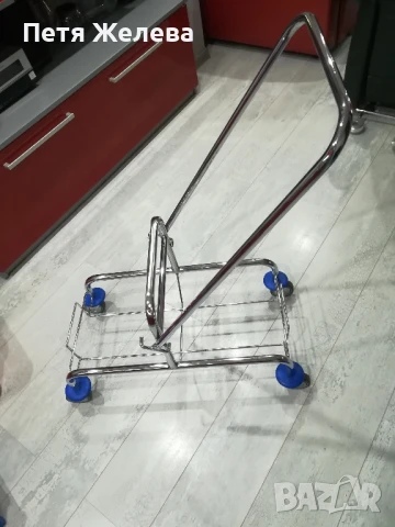 Професионална почистваща количка от хромирана стомана и 2х25л кофи, снимка 15 - Мопове, кофи, четки и метли - 50712391