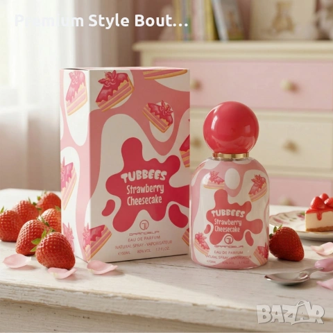 Детски парфюм Tubbees Strawberry Cheesecake 50 мл – сладък гурме аромат с ягода и ванилия, снимка 3 - Дамски парфюми - 54122838