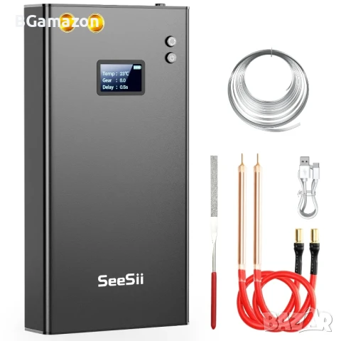 Чисто нов подобрен преносим апарат за точково заваряване на батерии с LCD екран, 80-скоростен..., снимка 1