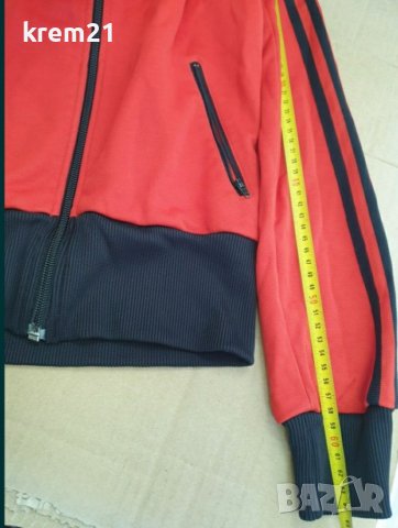 Adidas дамско червено горнище размер 36. s, снимка 2 - Спортни екипи - 38653605