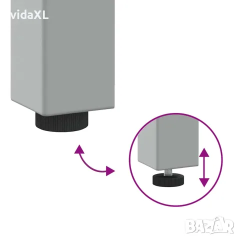 vidaXL Комплект работна маса 2 бр. Бежово и сиво, снимка 8 - Работни маси и бюра - 56146974