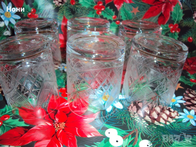  6 броя Кристални чаши за уиски, снимка 2 - Чаши - 53249620