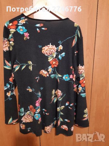 НОВО!Размер 56-3xlи58-4xlПрекрасна блузка с цветя,БГ произв., снимка 6 - Блузи с дълъг ръкав и пуловери - 35361941
