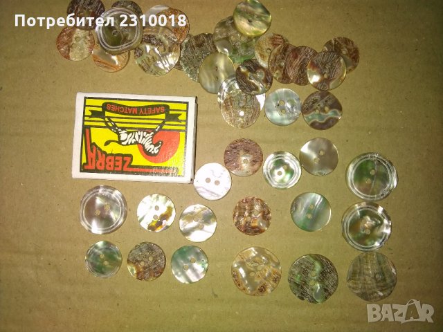 Копчета от естествен седеф, снимка 2 - Антикварни и старинни предмети - 35257015