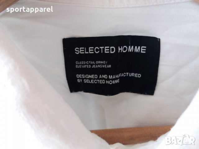 Мъжка бяла риза Selected Homme, снимка 3 - Ризи - 30467352