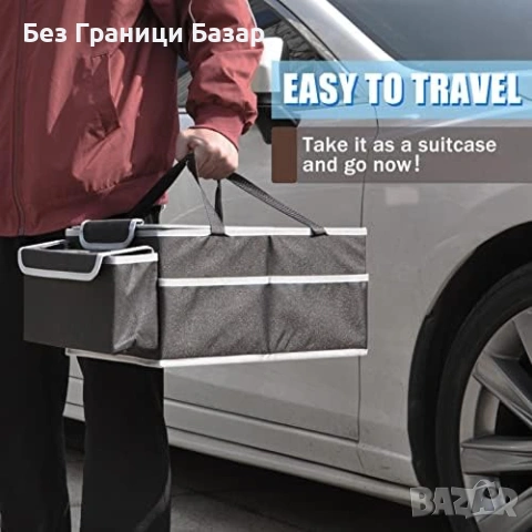 Нов Сгъваем органайзер за кола автомобилна седалка с разделители черен, снимка 6 - Аксесоари и консумативи - 53971067