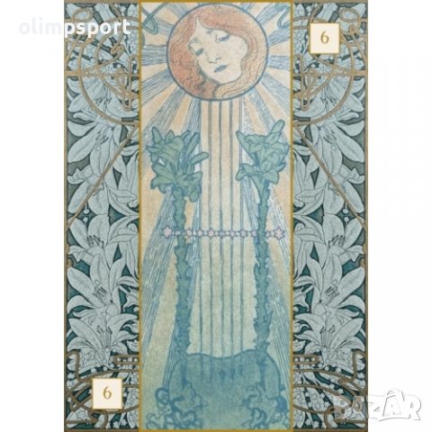 карти таро  LOSCARABEO ALFONS MUCHA нови , снимка 4 - Карти за игра - 39820699