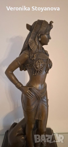 Бронзова статуетка-Клеопатра, снимка 10 - Колекции - 53997849